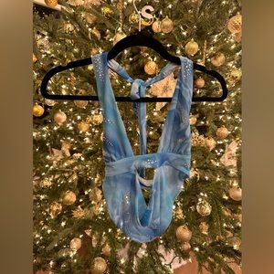 Oh Polly Blue Tie Dye Top Bedazzled